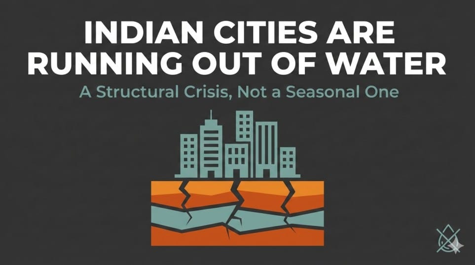 India urban water crisis explained through structural failure