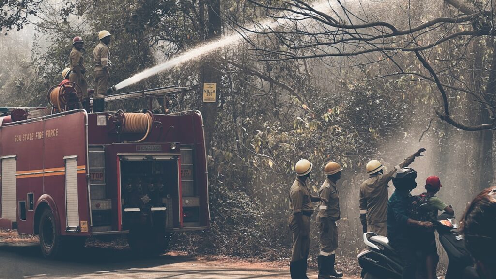 Emergency responders at work in India