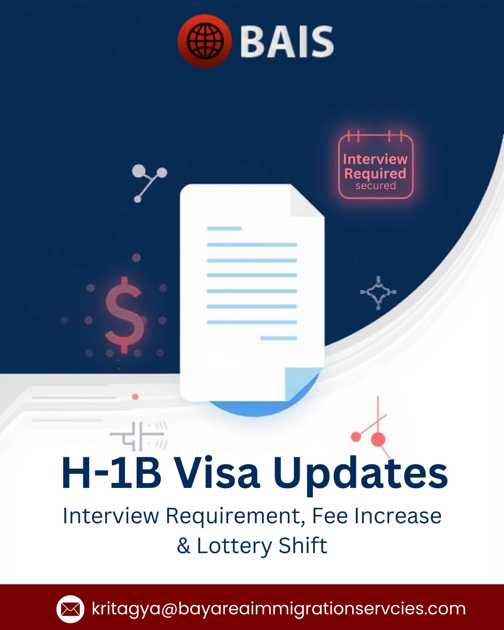 Illustration about H-1B visa rules and employment changes