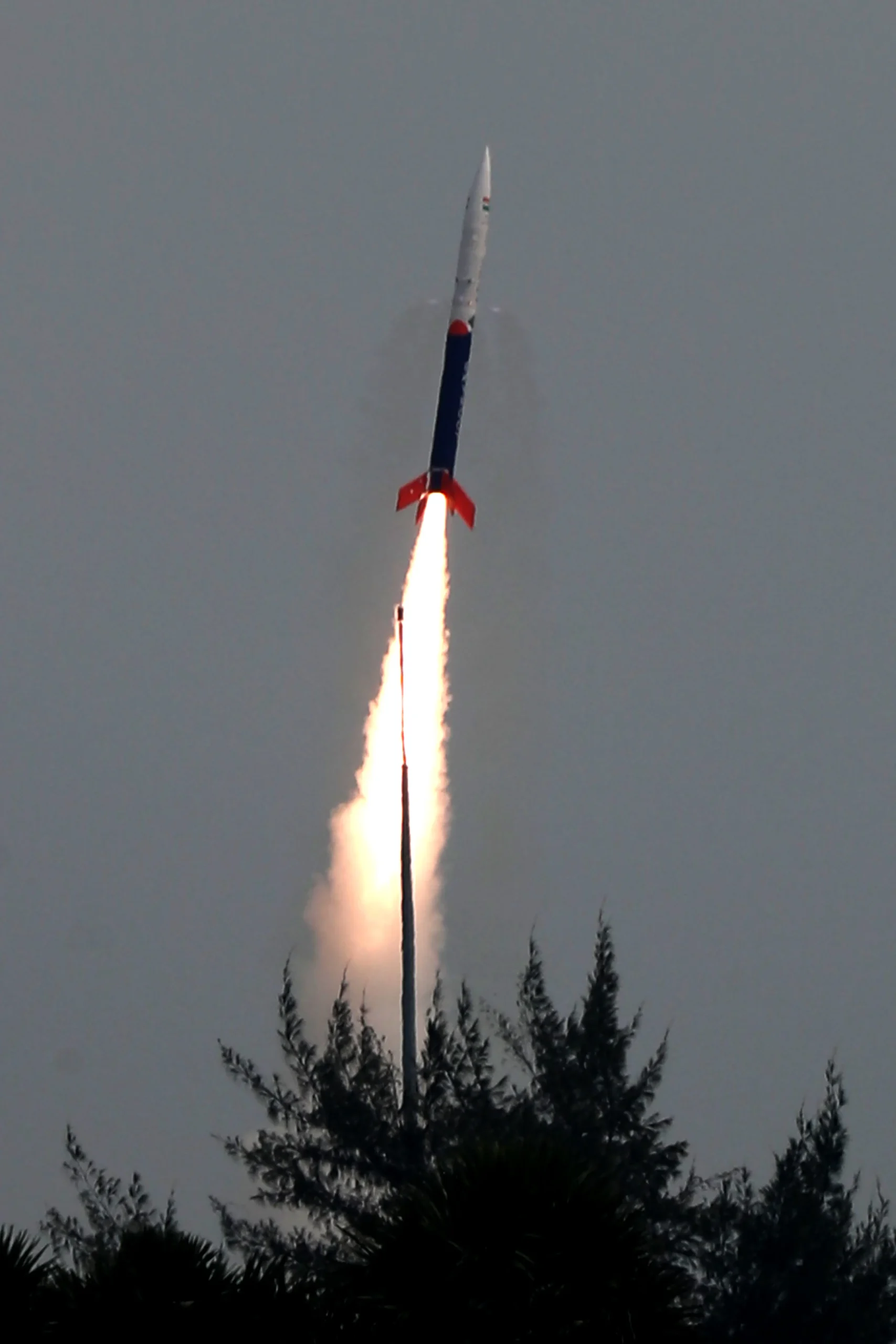Indian rocket launching during an ISRO-supported space mission