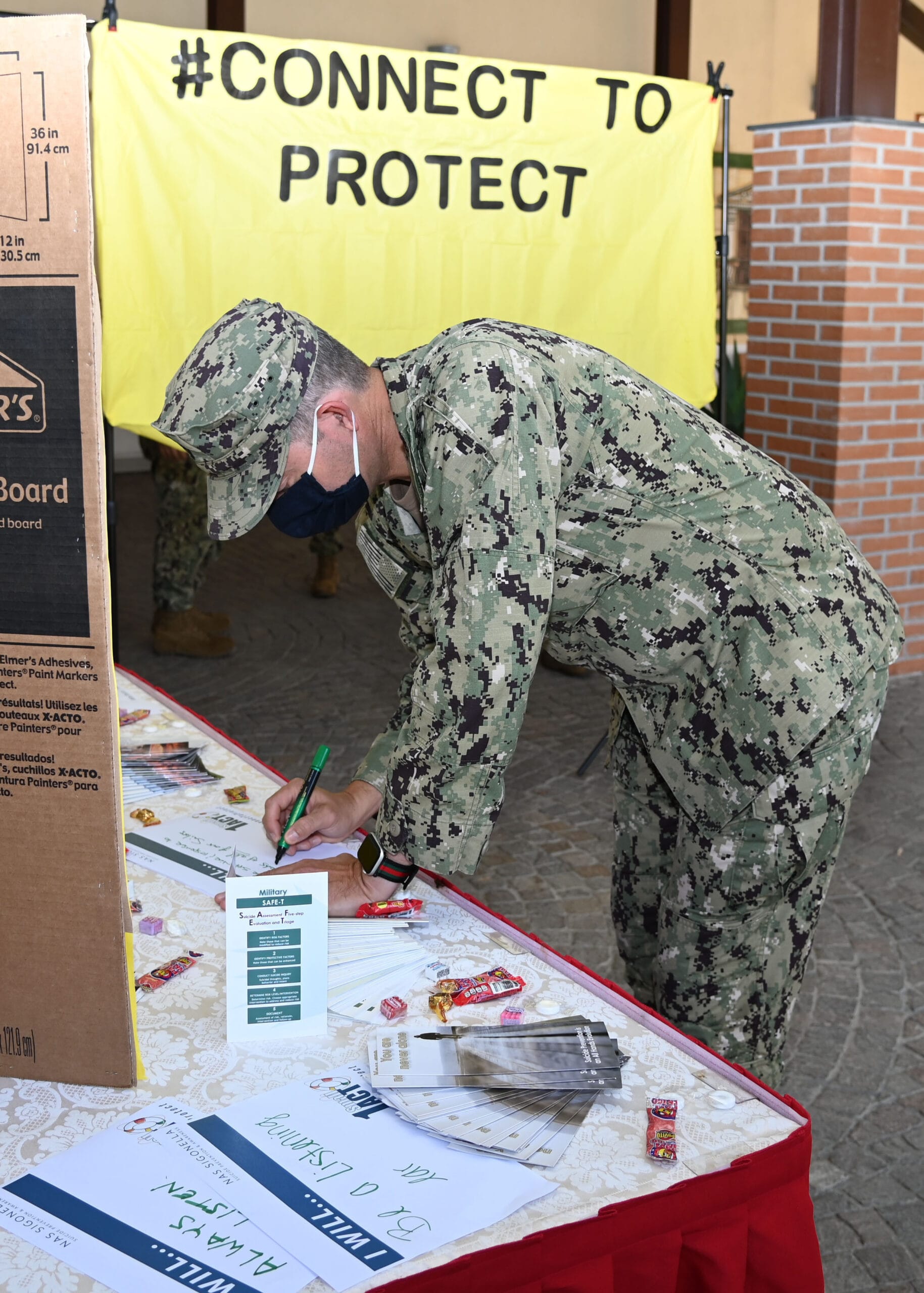 World Suicide Prevention Day awareness poster at Naval Air Station Sigonella